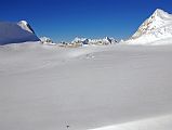 
After a brief 15 minute rest, it took us only 50 minutes to cross the 3 km wide Lower Barun Glacier from the base of the East Col to the 6135m West Col.
